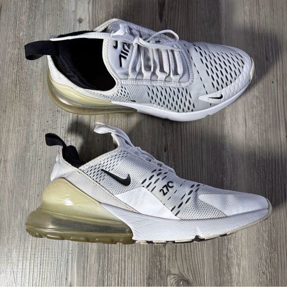 Nike Air Max 270 Low White And Black Womens Size 9 - Picture 2 of 10